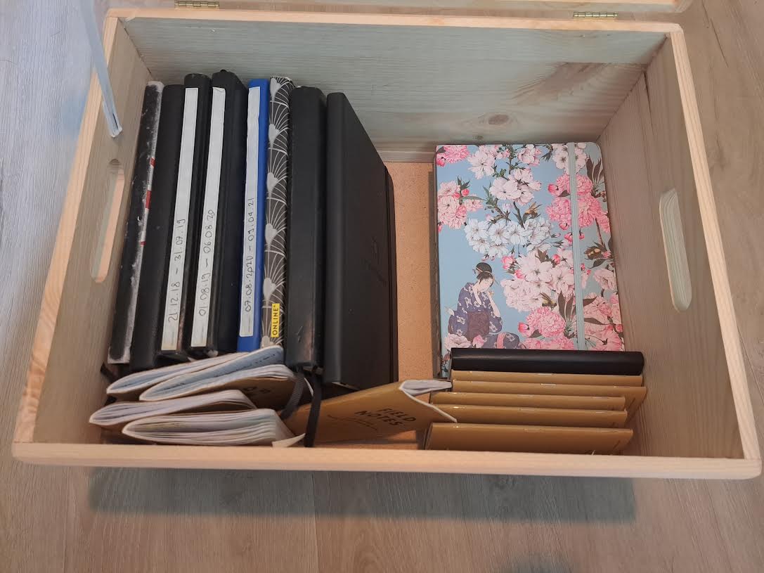Collection of bullet journals